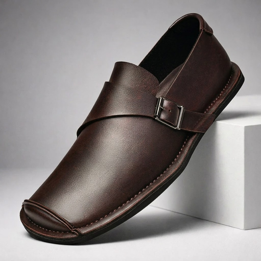 Men's comfortable black slip-on loafers, perfect for casual or formal wear. Stylish and easy to wear.