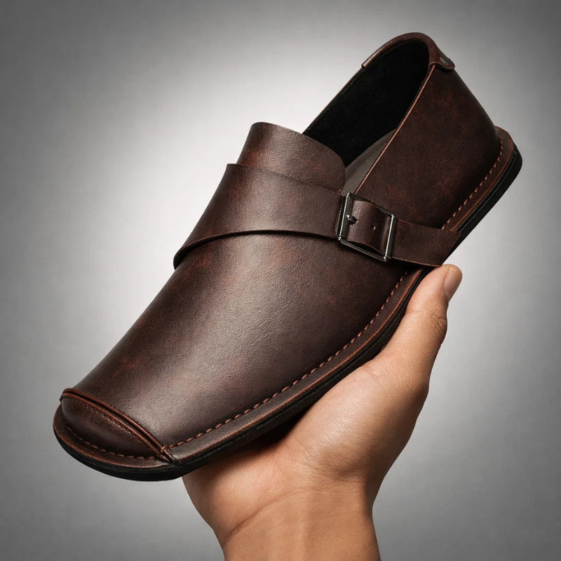 Stylish men's slip-on loafers with square toe, versatile for everyday or dressy occasions. Comfortable footwear.