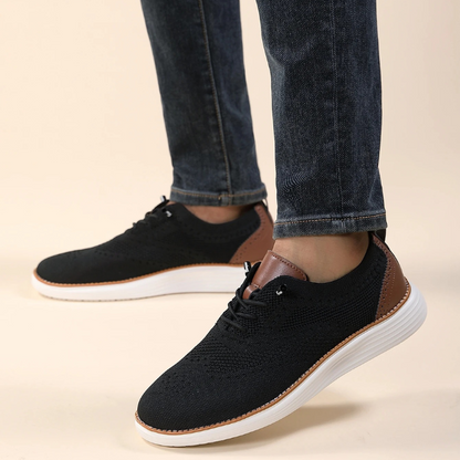 Ultra-comfortable men's brogue dress shoes, blending style and orthopedic support.