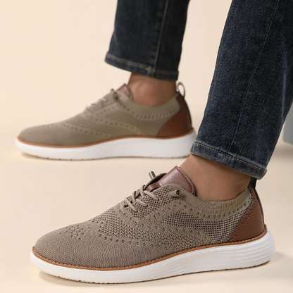 Everyday men's brogue dress sneakers, lightweight, breathable, and supportive.