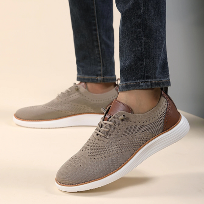 Classic brogue men's dress sneakers, lightweight design for ultimate comfort.