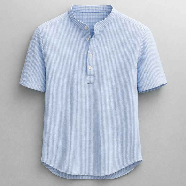 Men's comfortable everyday henley shirt with a tailored fit, perfect for casual wear and versatile style.