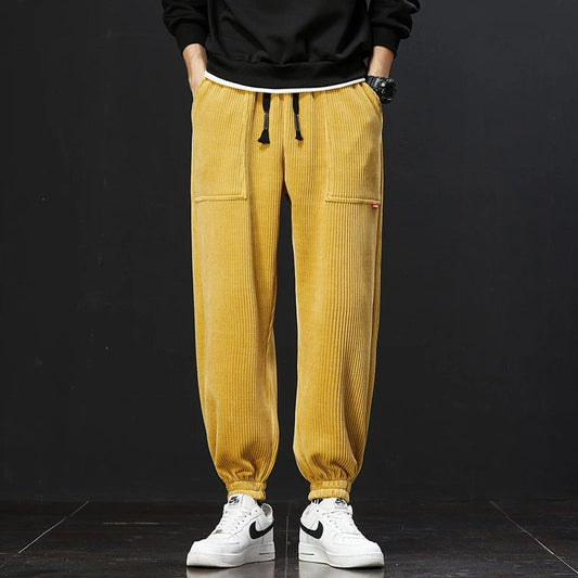 Men's comfortable everyday jogger pants in a relaxed fit, perfect for casual wear & lounging. Elastic waist & drawstring.