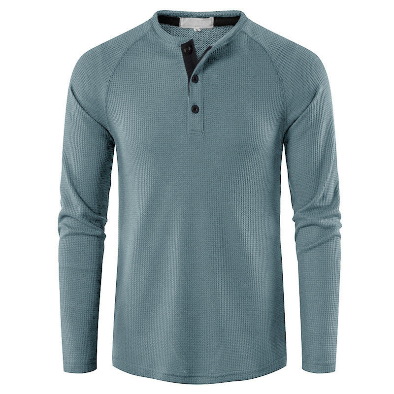 Men's versatile knit henley shirt for all-day comfort and effortless casual style.