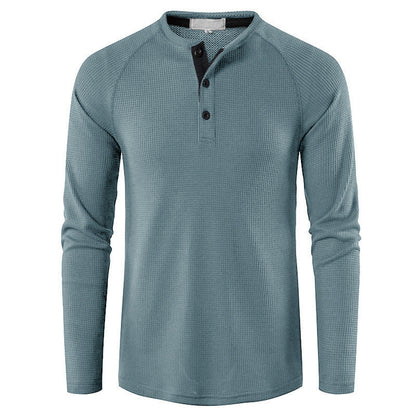 Men's versatile knit henley shirt for all-day comfort and effortless casual style.