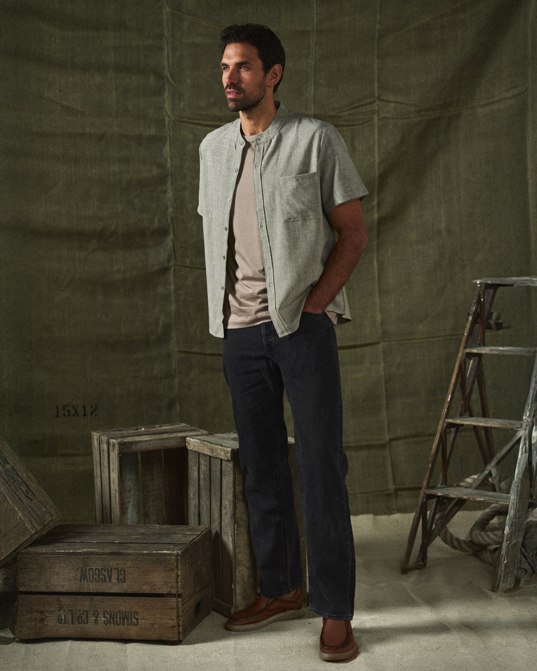 Side view of men's slip-on leather loafers, highlighting comfortable design and quality cowhide.
