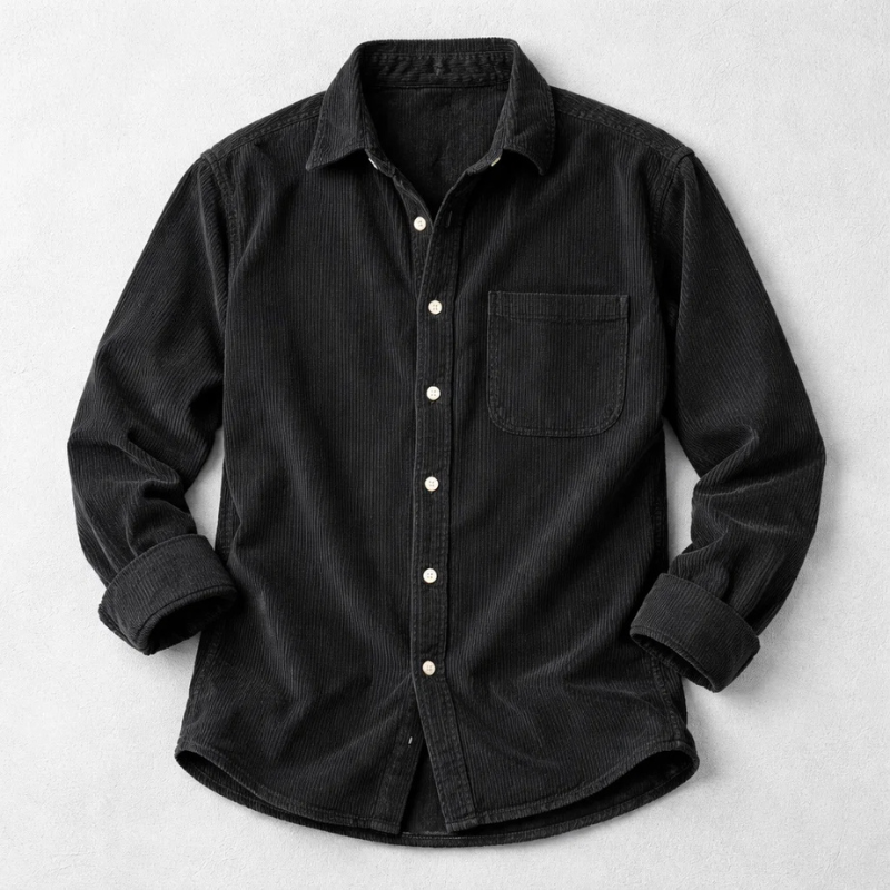 Casual men's long sleeve ribbed top, ideal for layering. Features a relaxed fit and comfortable fabric for fall.