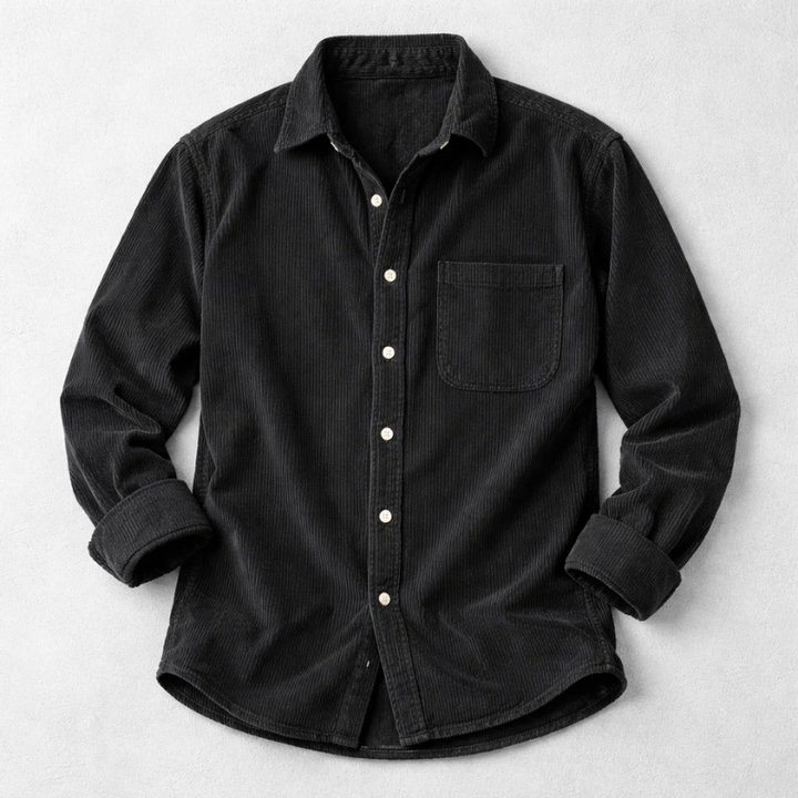 Casual men's long sleeve ribbed top, ideal for layering. Features a relaxed fit and comfortable fabric for fall.