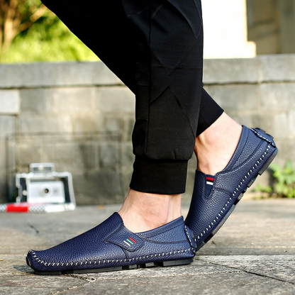 Classic hand-stitched men's loafers for a sophisticated look & durable comfort.