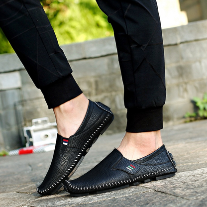 Lightweight men's travel loafers, easy slip-on design for comfortable journeys & smart casual style.
