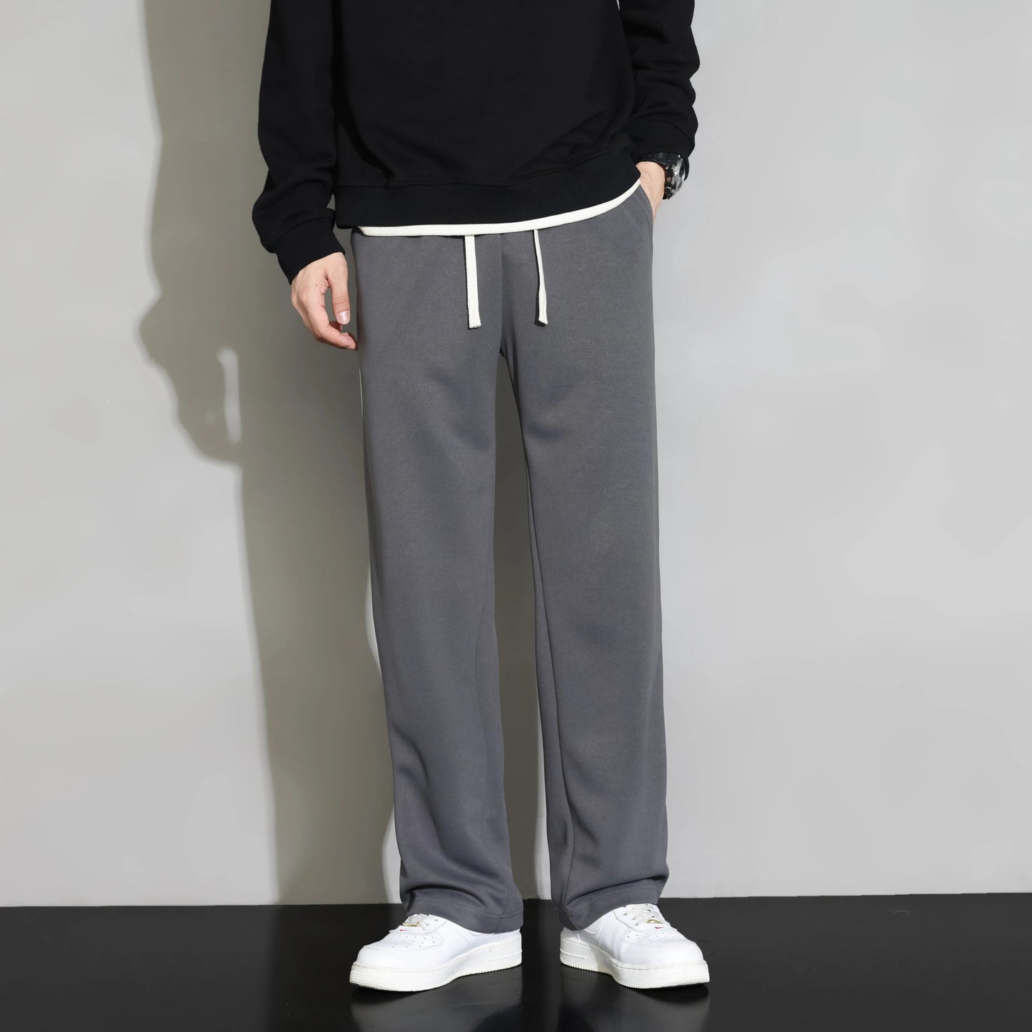 Men's leisure striped joggers. Perfect comfortable loungewear pants for relaxing or light activity.