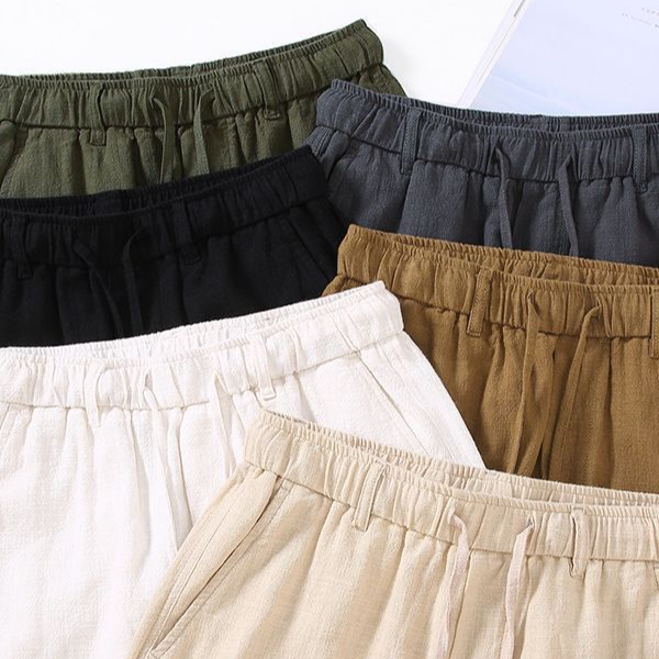 Comfortable men's drawstring shorts, a relaxed fit choice for summer, beach, and casual wear.