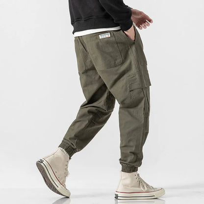 Men's athletic fit tapered joggers, stylish and comfortable for casual wear, featuring a practical drawstring waist.