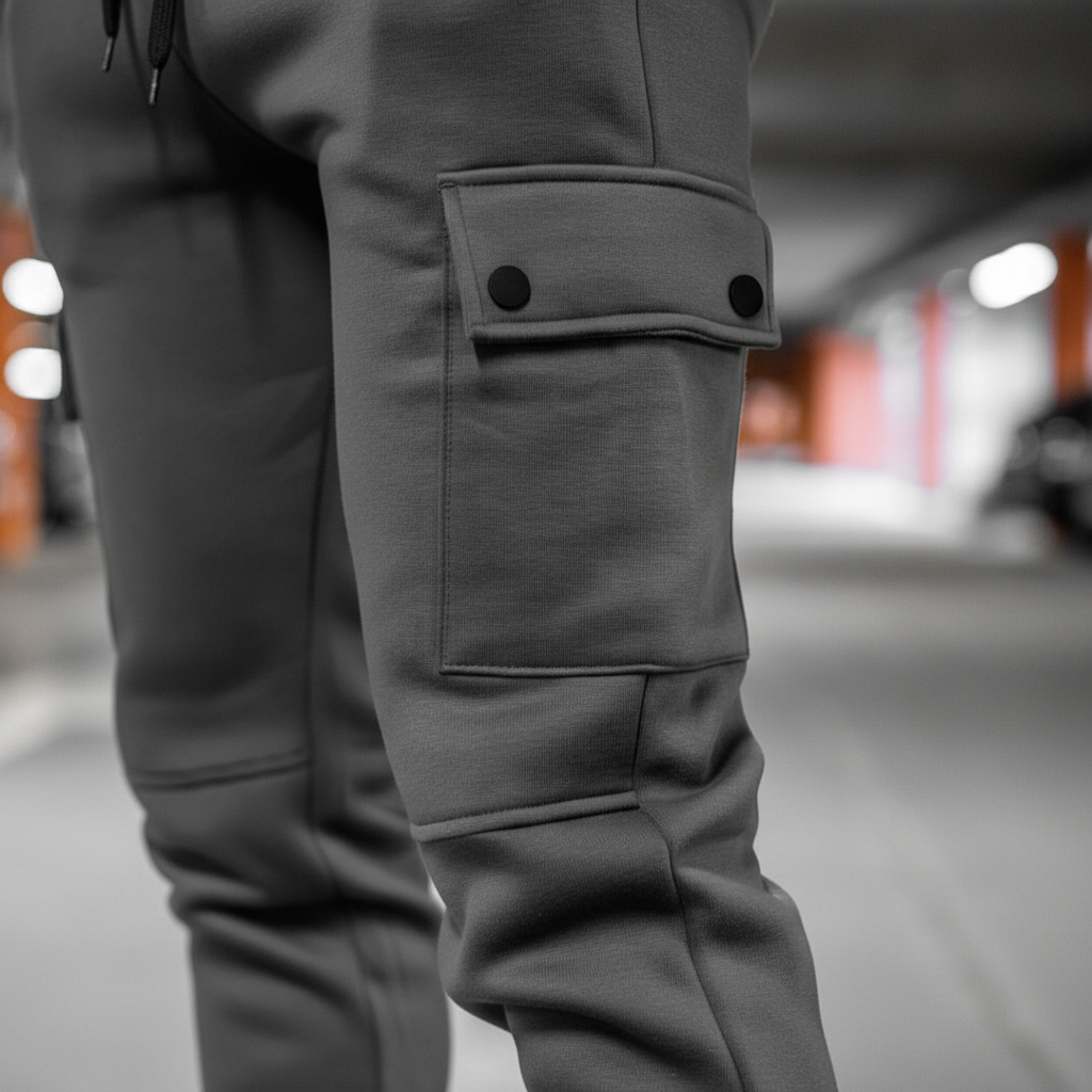 Men's stretch cropped joggers with pocket. Ideal athletic pants for gym, running, workout gear, & active lifestyle.