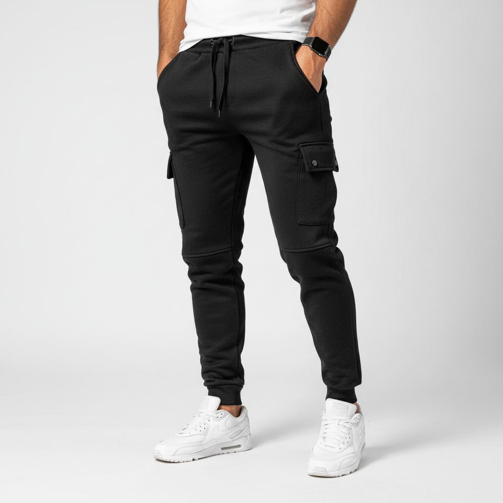 Comfortable men's cropped jogging pants with pocket, essential activewear for a modern, relaxed style.
