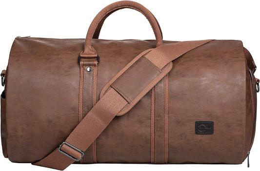 Men's convertible garment duffel bag, perfect carry-on weekender for business travel & suit protection.