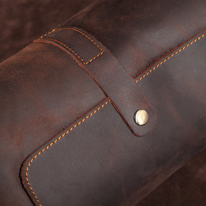 Stylish men's Cooper genuine leather messenger bag, perfect travel accessory for any adventure.