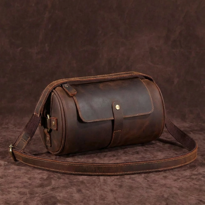 Interior view of the Cooper men's leather work bag, spacious for laptops & travel essentials.