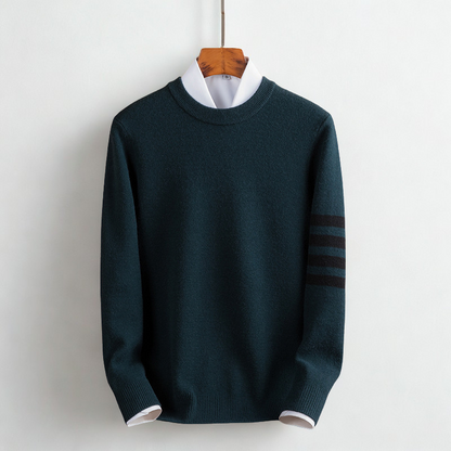Stylish men's long sleeve casual sweater, great for cozy everyday wear and layering in cold weather.