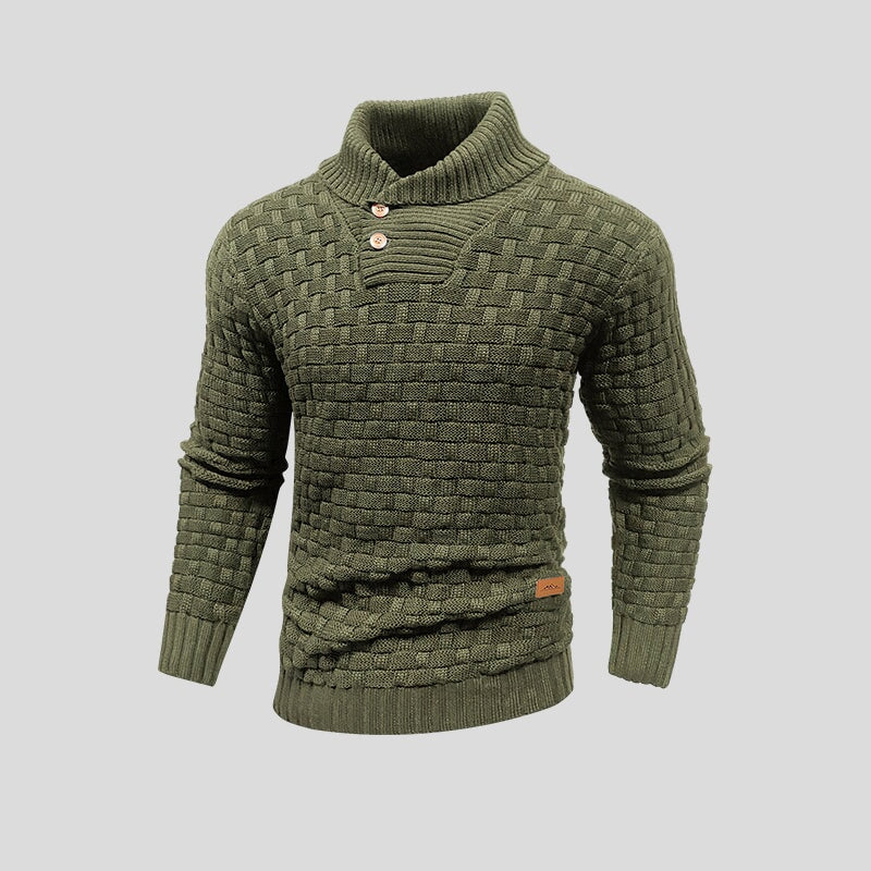 Warm & cozy knit men's pullover sweater. Perfect long sleeve comfort for casual wear and winter fashion.