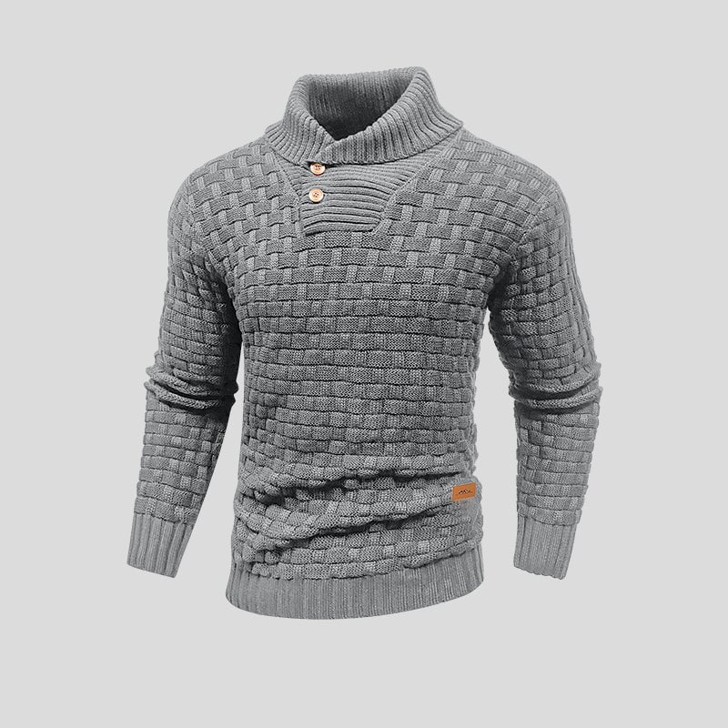 Comfortable men's long sleeve pullover sweater. Cozy knit for everyday casual wear & warm winter fashion.