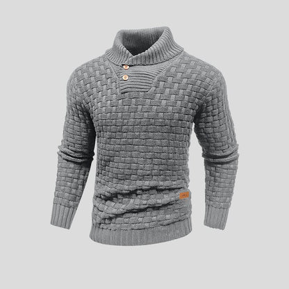 Comfortable men's long sleeve pullover sweater. Cozy knit for everyday casual wear & warm winter fashion.