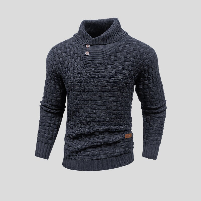 Cozy men's Oslo pullover in a classic crew neck design. Essential warm sweater for fall & winter comfort.