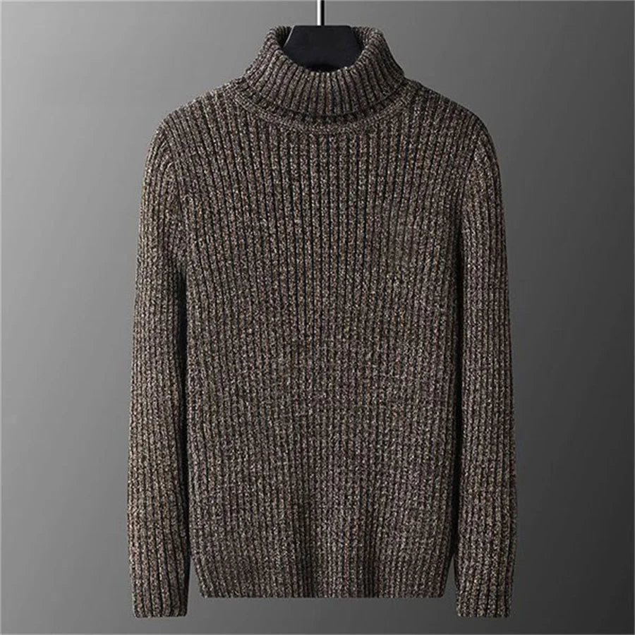 Stylish men's roll neck sweater, a versatile and comfortable knitwear top for casual fashion.