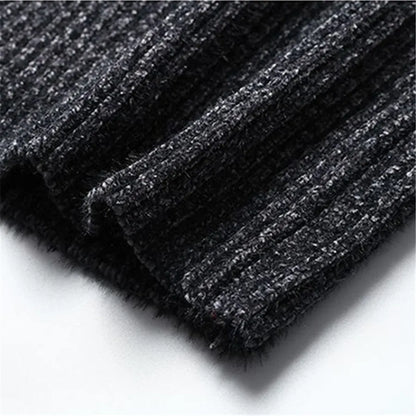 Man wearing a comfortable men's roll neck sweater, showcasing casual yet elegant winter style.