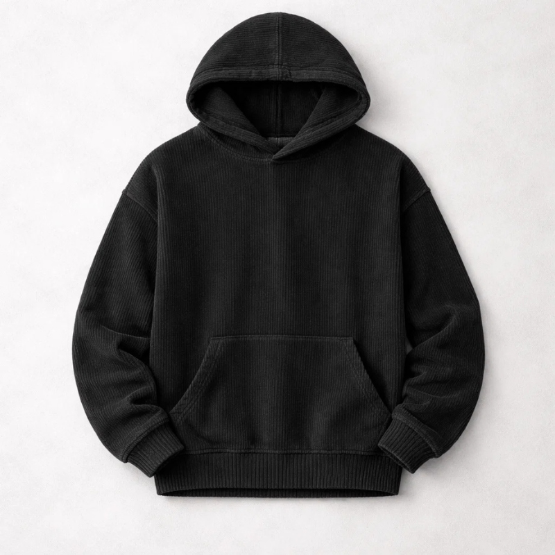 Comfortable men's relaxed fit pullover hoodie, excellent for versatile everyday style, warm layering & fall/winter.