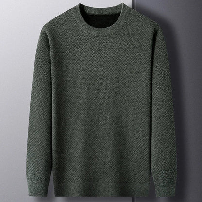 Men's textured knit pullover sweater. A cozy, long sleeve top for versatile fall and winter fashion.