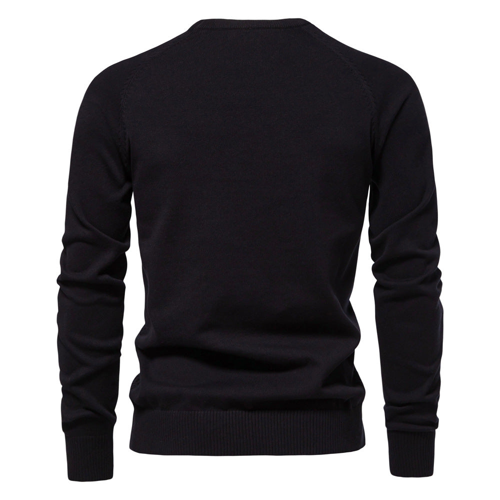 Men's cozy waffle knit sweater, ideal for everyday effortless style.