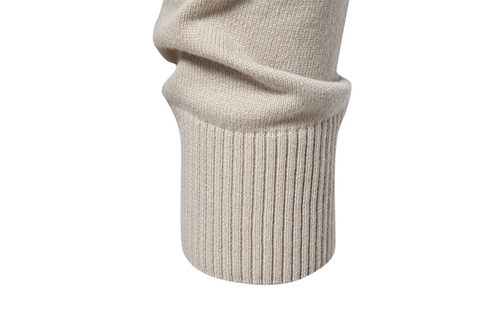 Men's long sleeve waffle knit crewneck, perfect for cozy casual fashion.