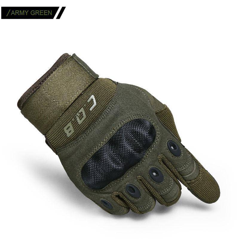 Pair of CQB tactical gloves for men, designed for durability and outdoor gear enthusiasts