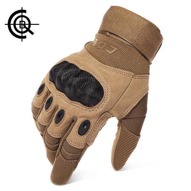 Overview of CQB men's full finger tactical gloves, emphasizing comfort and rugged outdoor use