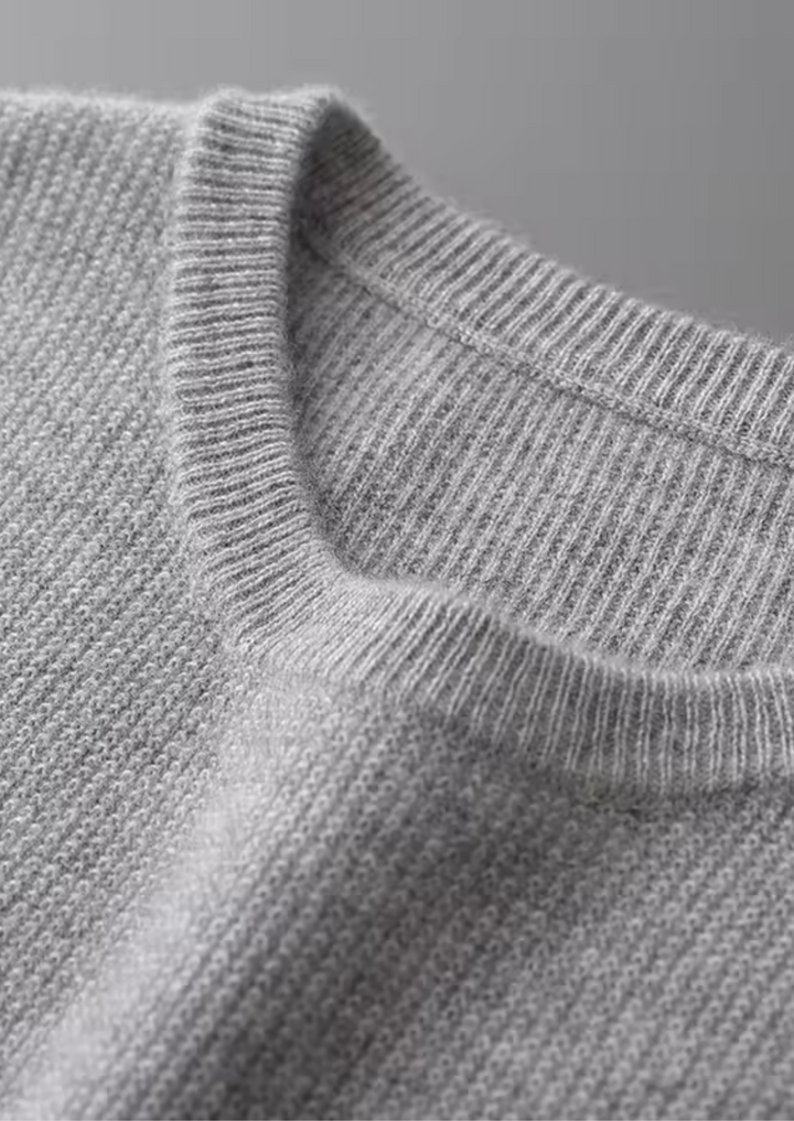 Comfortable men's crew neck vest, an essential sleeveless layering top for everyday casual wear and smart fashion.