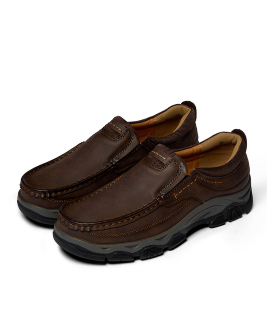 Men's Dakota slip-on loafers for casual everyday comfort. Durable, classic style brown or black shoes.