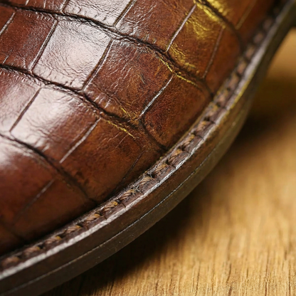 Versatile men's leather dress boots, styled as Chelsea boots for both casual and formal urban looks.