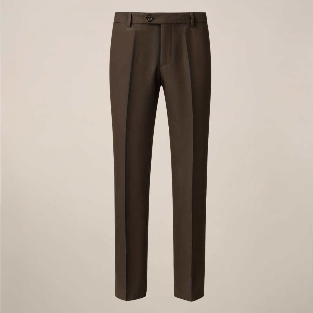 Sophisticated dark grey 3-piece slim fit suit for men. Elegant formal wear, perfect for weddings & professional events.