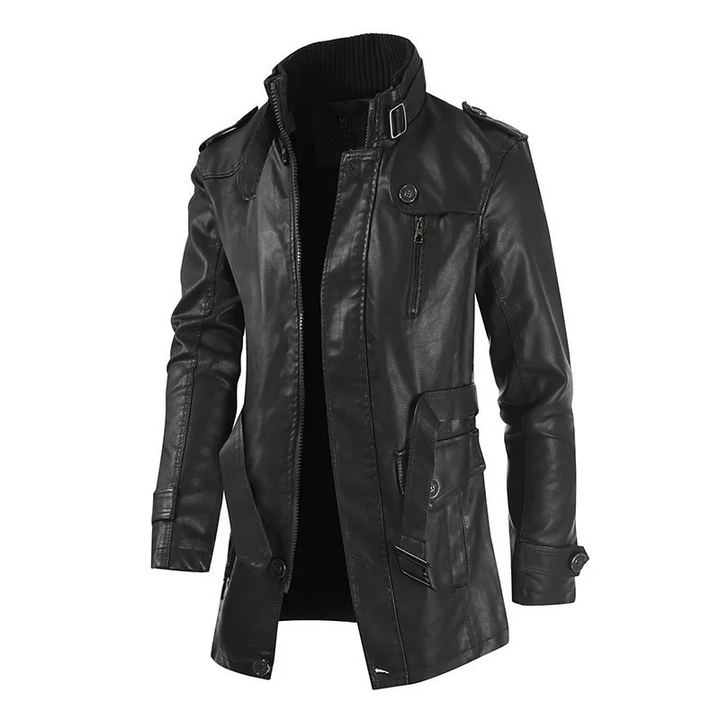 Classic men's brown jacket, Dexter All-Season outerwear, versatile everyday style with a stand-up collar.