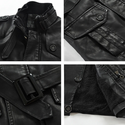 Versatile men's Dexter Classic all-season jacket, ideal everyday outerwear in black with a stylish stand-up collar.