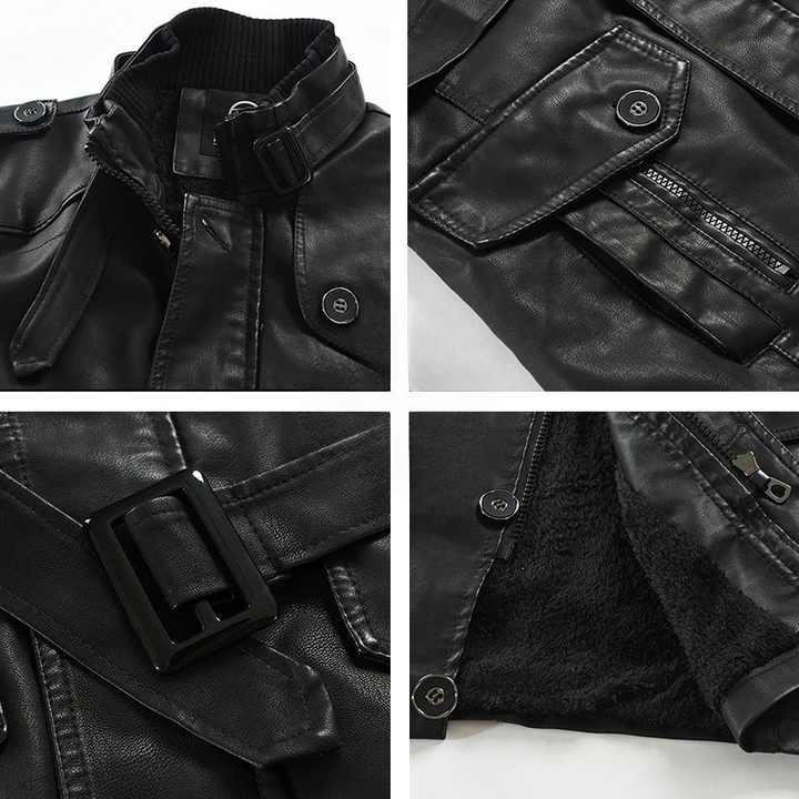 Versatile men's Dexter Classic all-season jacket, ideal everyday outerwear in black with a stylish stand-up collar.