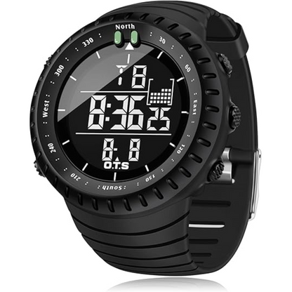 Durable men's sports watch, waterproof digital timepiece for hiking, running, and outdoor activities.