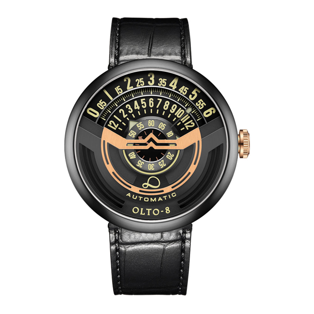 Men's classic automatic watch, perfect for daily wear, featuring a refined dial and durable leather wrist strap.
