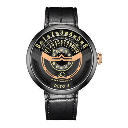 Men's classic automatic watch, perfect for daily wear, featuring a refined dial and durable leather wrist strap.