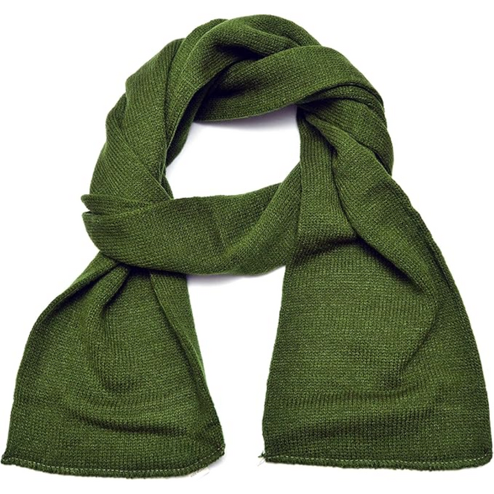 Men's fashion double layer knit scarf, perfect for cold weather & winter outfits.