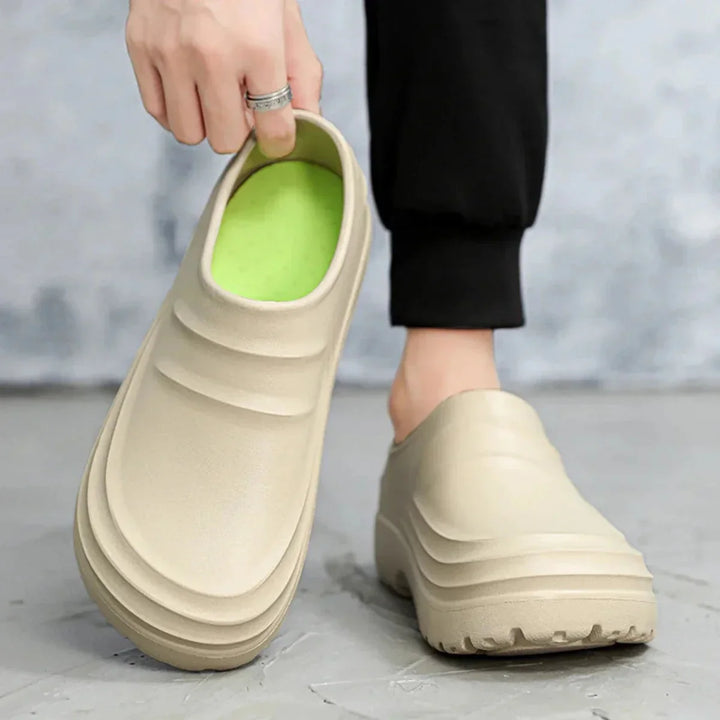 Douglas men's chunky sole slip-on clogs for ultimate comfort and easy wear.