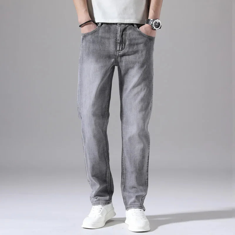 Slim fit men's Drayton denim jeans for a modern look, suitable for casual pants and everyday fashion.