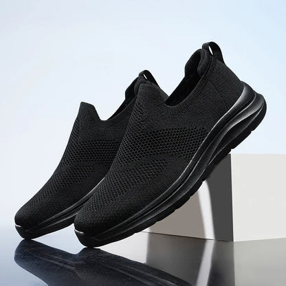 Comfortable men's DriftWalk knit slip-on sneakers, easy wear, ideal for daily walks.