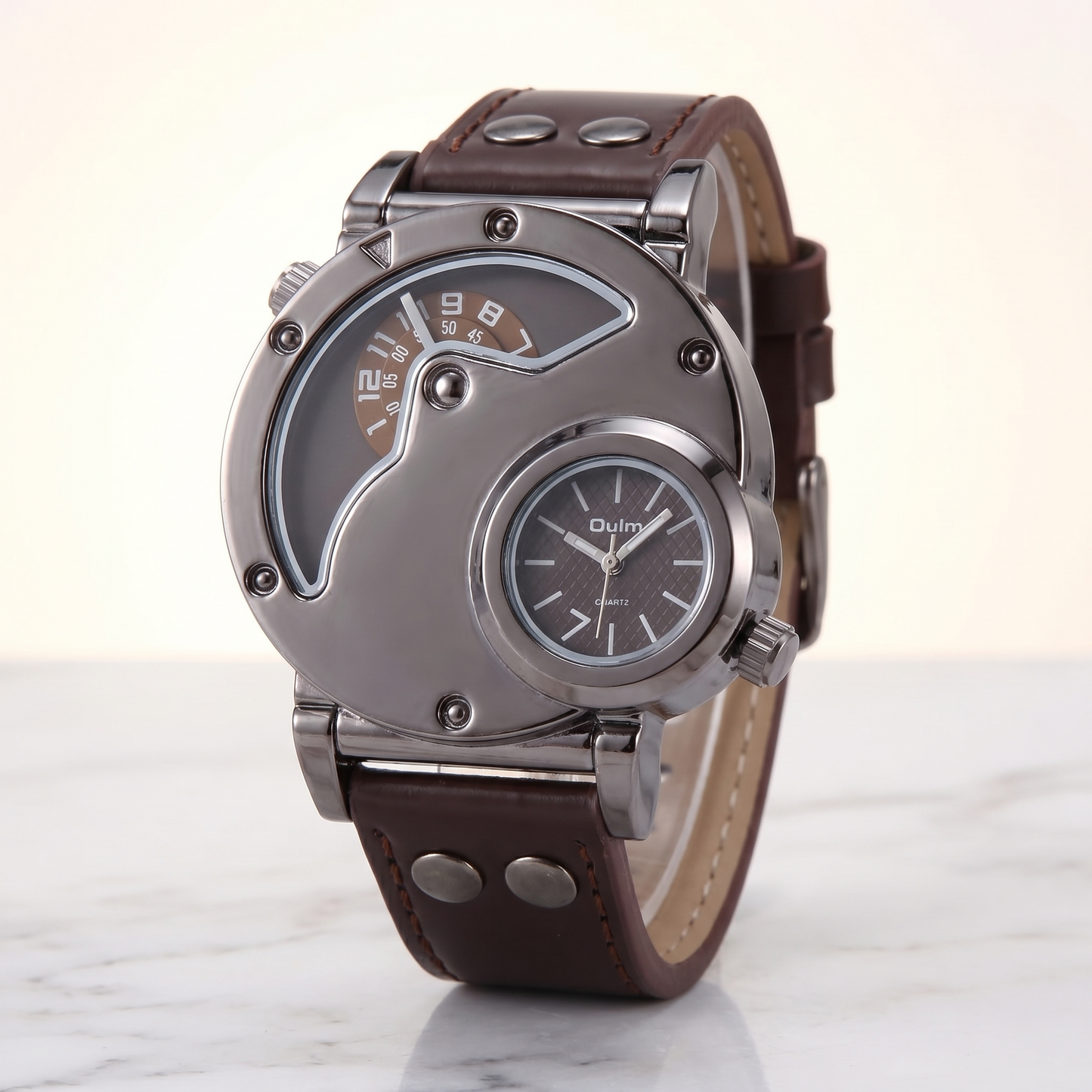 Men's dual time sport watch, an accurate and comfortable timepiece for adventurers and travelers.